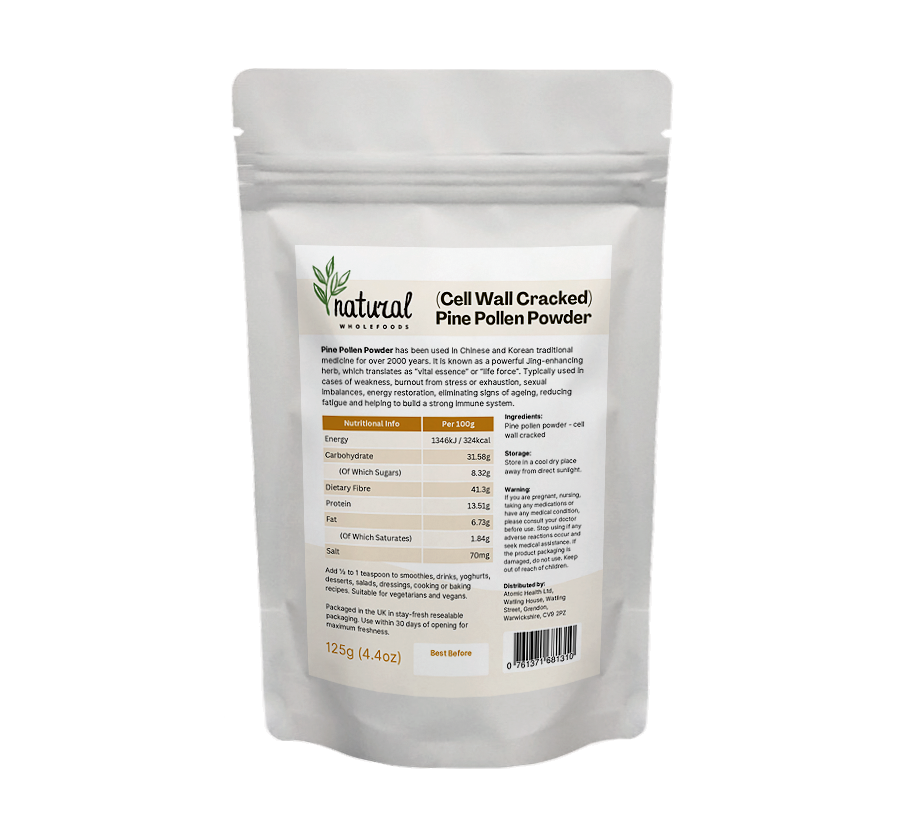 Pine Pollen Powder (cell wall cracked) 125g - Image 2
