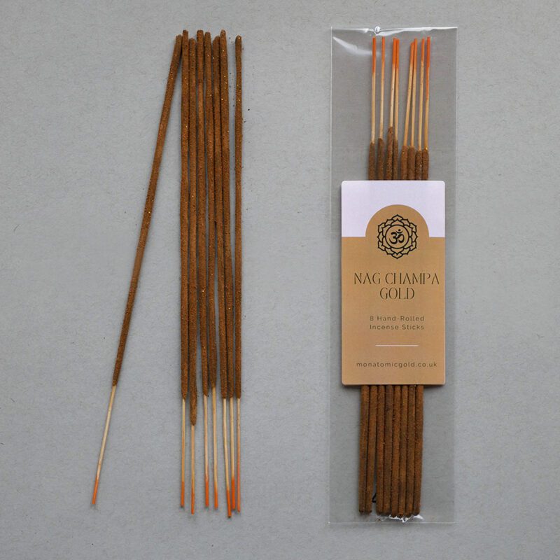 Nag Champa Gold Hand-Rolled Incense (2 Packs of 8)