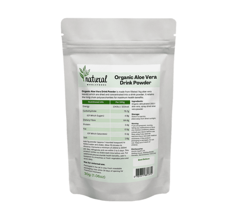 Organic Aloe Vera Drink Powder (Unflavoured) - Image 2